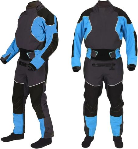 Waterproof Quick Dry Suit For Men, Diving Drysuits, 3 Layer Neoprene, Kayak Surfing for Dinghy, Sailing, Kayaking(Blue,Large King) in Kuwait