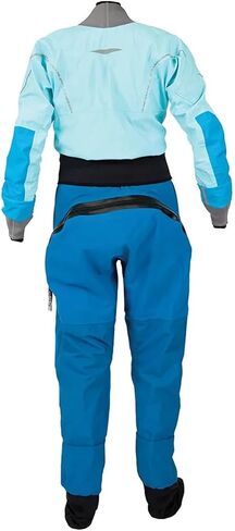 Women's Kayaking Drysuits 3 Layers Waterproof Material Fabric Surfing Rafting Diving One Pieces for Dinghy, Sailing, Kayaking(Blue,XL) in Kuwait
