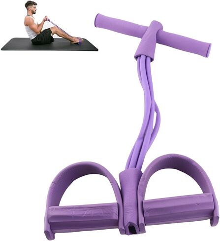 Cosiki 4 Tube Elastic Pull Rope, Fitness Training Resistance Band for Waist Legs Arms, with TPE Tubes, Ideal for Sports Enthusiasts in Kuwait