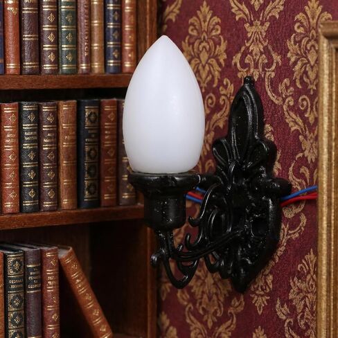 4pcs Dollhouse Wall Light Miniatures Battery Wall Lights Miniature Stuff Lamppost Model Dollhouse LED Light Miniature Wall Lamp Miniature Decor Simulation Wall Lamp Mini Lights Abs in Saudi Arabia