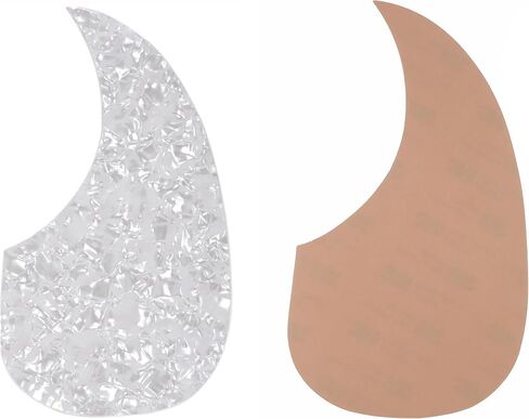 Teardrop Self Adhesive Acoustic Guitar Pickguard Anti-Scratch Plate Replacement Parts for Acoustic Guitar (Black pearl) in Saudi Arabia