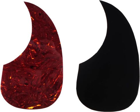 Teardrop Self Adhesive Acoustic Guitar Pickguard Anti-Scratch Plate Replacement Parts for Acoustic Guitar (Black pearl) in Saudi Arabia
