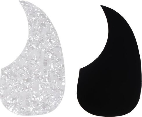 Teardrop Self Adhesive Acoustic Guitar Pickguard Anti-Scratch Plate Replacement Parts for Acoustic Guitar (Black pearl) in Saudi Arabia