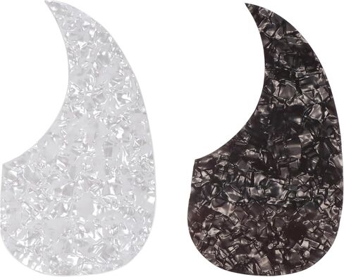Teardrop Self Adhesive Acoustic Guitar Pickguard Anti-Scratch Plate Replacement Parts for Acoustic Guitar (Black pearl) in Saudi Arabia
