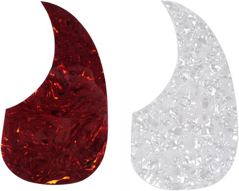 Teardrop Self Adhesive Acoustic Guitar Pickguard Anti-Scratch Plate Replacement Parts for Acoustic Guitar (Black pearl) in Saudi Arabia