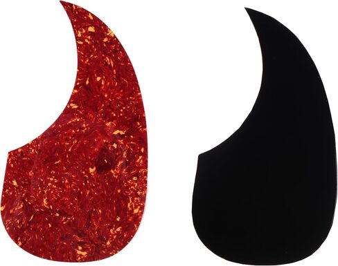 Teardrop Self Adhesive Acoustic Guitar Pickguard Anti-Scratch Plate Replacement Parts for Acoustic Guitar (Black pearl) in Saudi Arabia