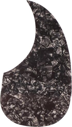 Teardrop Self Adhesive Acoustic Guitar Pickguard Anti-Scratch Plate Replacement Parts for Acoustic Guitar (Black pearl) in Saudi Arabia
