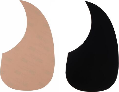 Teardrop Self Adhesive Acoustic Guitar Pickguard Anti-Scratch Plate Replacement Parts for Acoustic Guitar (Black pearl) in Saudi Arabia