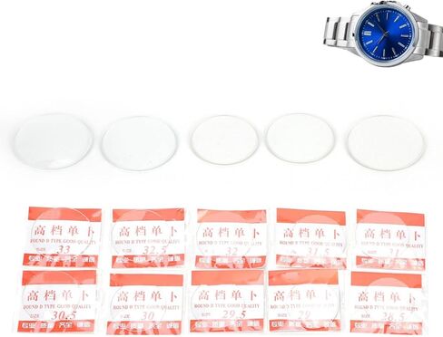 Watch Crystal Lens Glass, 15PCS 26 to 33mm Watch Glass Replacement Convex Surface Laboratory Measuring Cup Lid in Kuwait