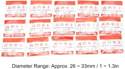 Watch Crystal Lens Glass, 15PCS 26 to 33mm Watch Glass Replacement Convex Surface Laboratory Measuring Cup Lid in Kuwait