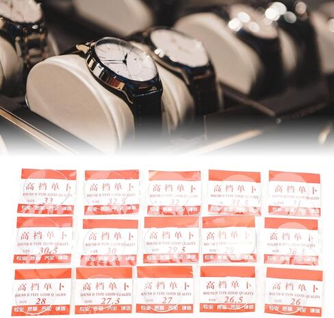 Watch Crystal Lens Glass, 15PCS 26 to 33mm Watch Glass Replacement Convex Surface Laboratory Measuring Cup Lid in Kuwait