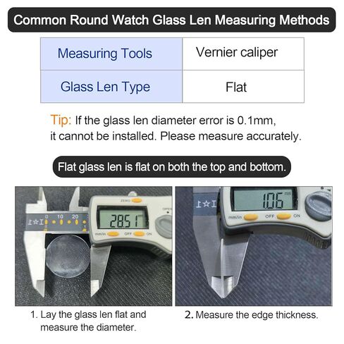 Generic 6-Pack Watch كريستال عدسة زجاجية 32 ملم ضياء. قطع غيار معدنية مسطحة مستديرة لإصلاح الساعات in Kuwait