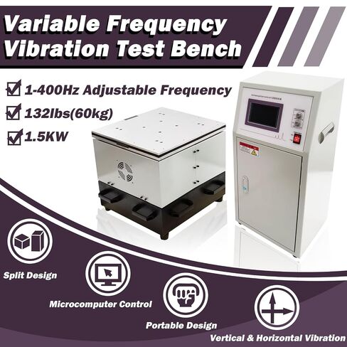 TECHTONGDA Variable Frequency Vibration Test Bench Vertical/Horizontal Vibration Testing Table Machine Heavy-Duty Frequency Vibration Tester 1-400Hz Adjustable Frequency 1.5KW 110V in Kuwait