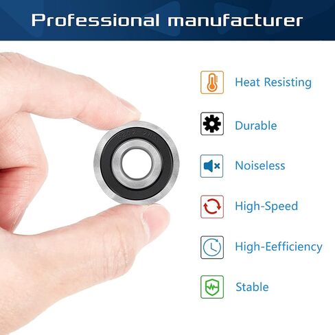 10 Pack Flanged Ball Bearings 5/8" x 1-3/8" x 1/2", Pre Lubricated, for Lawn Mower, Wheelbarrows, Carts & Hand Trucks Wheel Hub, Replacement for JD AM118315, AM35443, Stens 215-038, 215-061 Etc in Kuwait
