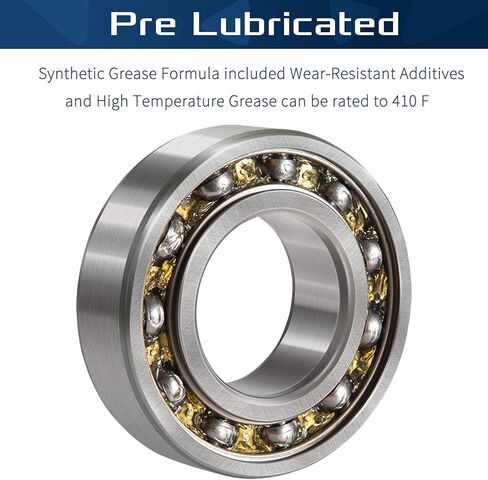 10 Pack Flanged Ball Bearings 5/8" x 1-3/8" x 1/2", Pre Lubricated, for Lawn Mower, Wheelbarrows, Carts & Hand Trucks Wheel Hub, Replacement for JD AM118315, AM35443, Stens 215-038, 215-061 Etc in Kuwait
