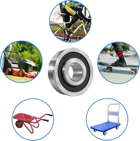 10 Pack Flanged Ball Bearings 5/8" x 1-3/8" x 1/2", Pre Lubricated, for Lawn Mower, Wheelbarrows, Carts & Hand Trucks Wheel Hub, Replacement for JD AM118315, AM35443, Stens 215-038, 215-061 Etc in Kuwait