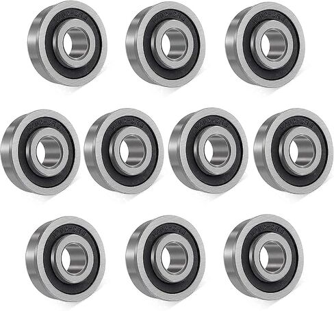 10 Pack Flanged Ball Bearings 5/8" x 1-3/8" x 1/2", Pre Lubricated, for Lawn Mower, Wheelbarrows, Carts & Hand Trucks Wheel Hub, Replacement for JD AM118315, AM35443, Stens 215-038, 215-061 Etc in Kuwait