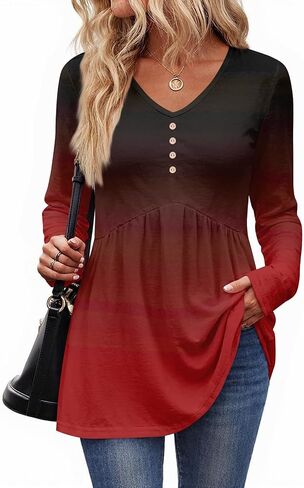 Ladies Tops and Blouses for Women Dressy Casual Button Down Shirts Peplum Tops for Women Plus Size Fall Clothes in Saudi Arabia