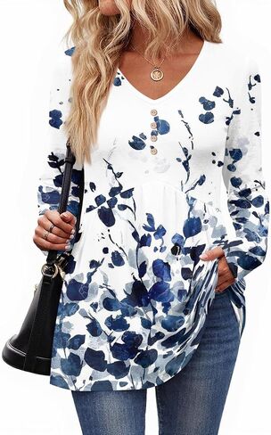 Ladies Tops and Blouses for Women Dressy Casual Button Down Shirts Peplum Tops for Women Plus Size Fall Clothes in Saudi Arabia