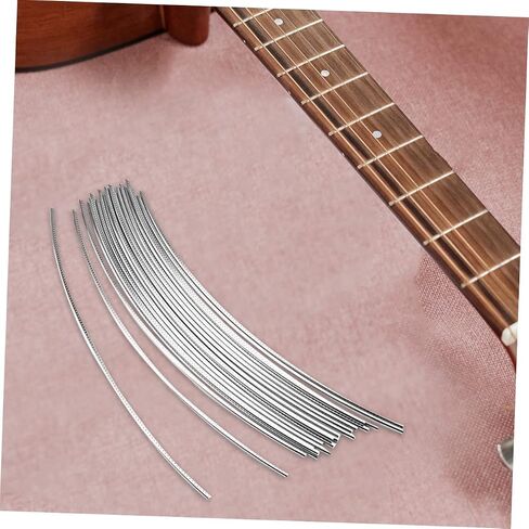 Toddmomy 25Pcs Guitar Fret Wire Reliable Metal Fret Wire for Acoustic Guitars Easy Installation for Beginners Durable Replacement for Old Frets Smooth Surface for Guitar in Kuwait