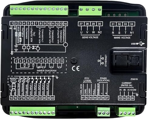 HGM6110NC Diesel Generator Controller AMF Auto Start Stop Control Module Panel Parts with R485 in Kuwait