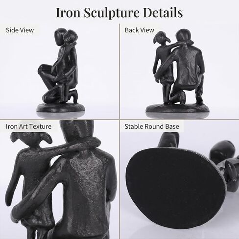 Father Daughter Figurine – Iron Dad and Daughter Gift for Father’s Day, Memorial or Birthday, Sentimental Sculpture Statue from Little Girl, Stepfather or Toddler Daughter, Valentine’s Gifts in Saudi Arabia