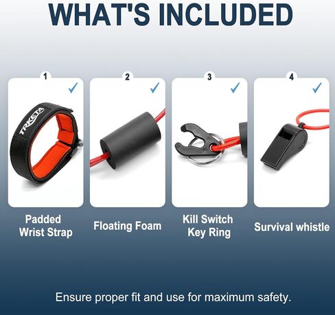Floatable Boat Kill Switch Lanyard with Wristband & Whistle, Marine Engine Safety Stop Tether Coiled Cord, Compatible with Yamaha WaveRunner PWC, Red 1 Pack in Saudi Arabia