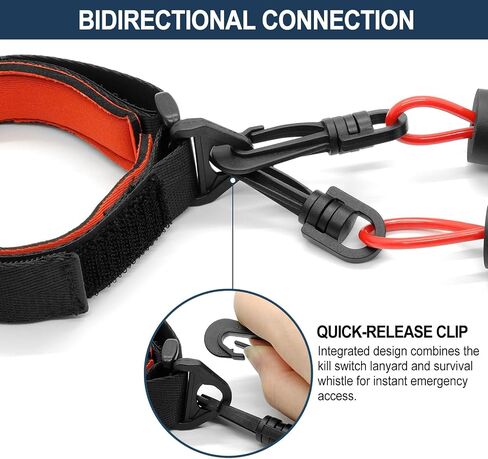 Floatable Boat Kill Switch Lanyard with Wristband & Whistle, Marine Engine Safety Stop Tether Coiled Cord, Compatible with Yamaha WaveRunner PWC, Red 1 Pack in Saudi Arabia