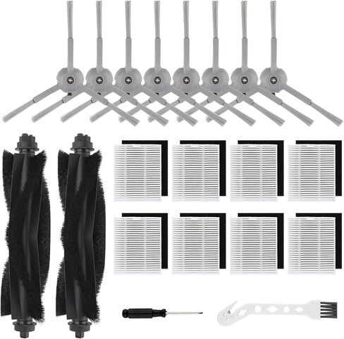 Replacement Parts Compatible with eufy L60 & L50 Series Robot Vacuum, Vacuum Replacement Kit with Roller Brushes, Side Brushes, HEPA Filters & Foam Filters, Robot Vacuum Accessories,20 Pack in Kuwait