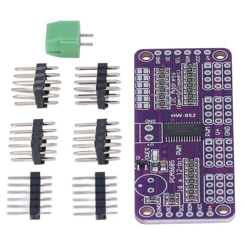 PCA9685 محرك سيرفو سائق 16 قناة 12 بت IIC PWM وحدة تحكم للروبوتات DIY (PCA9685) in Kuwait