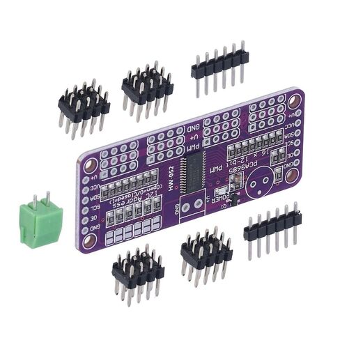 PCA9685 محرك سيرفو سائق 16 قناة 12 بت IIC PWM وحدة تحكم للروبوتات DIY (PCA9685) in Kuwait