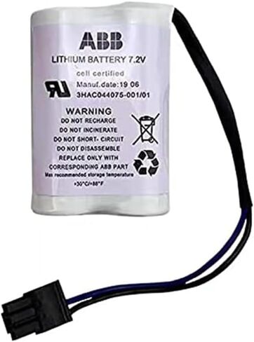 (2-Pack) بطارية ليثيوم 3HAC044075-001/01 7.2 فولت 3600 مللي أمبير في الساعة لبطارية ABB Robot CPU SMB 3HAC044075-001/ABB3HAC16831-1/ABBTA521 in Kuwait