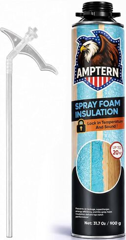 12 Pack Spray Foam Insulation Kit for Walls - Closed Cell High Density Expanding Foam, Up to 240 Board Feet Coverage for Garage Door and Attic, Heat Acoustic Foam with Gun, Cleaner in Kuwait