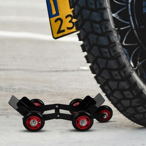 Amosfun Motorcycle Tire Booster Dolly Puller Tool with 5 Wheels - Emergency Vehicle Mover for Tricycles and Electric Bikes Heavy Duty Tire Roller for Garage Use in Kuwait
