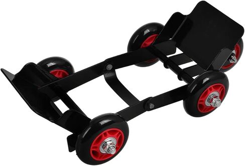 Amosfun Motorcycle Tire Booster Dolly Puller Tool with 5 Wheels - Emergency Vehicle Mover for Tricycles and Electric Bikes Heavy Duty Tire Roller for Garage Use in Kuwait