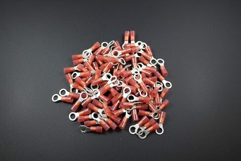 حلقة نايلون قياس 18-22 # 10 موصل 100 PK محطة تجعيد طرفية حمراء AWG CAR in Kuwait