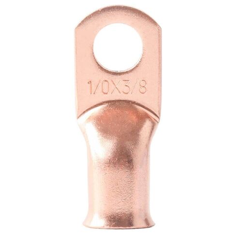 20 قطعة 1/0 AWG العروات النحاسية | 3/8 "موصلات طرفية ذات فتحات مغلقة من UL مدرجة في قائمة UL | أطراف كابلات بطارية ذات فتحات نحاسية عارية شديدة التحمل | موصلات تجعيد باللونين الأسود والأحمر in Kuwait