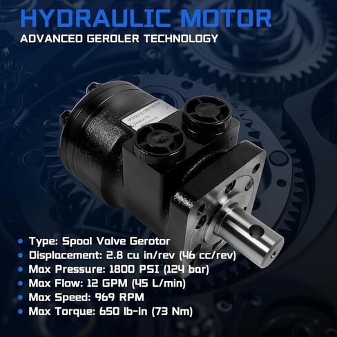 101-1313-009 1011313009 استبدال المحرك الهيدروليكي لسلسلة Eaton Char-Lynn H، إزاحة 2.8 cu in/rev 969 RPM 1800 PSI، آلات البناء الزراعية in Kuwait