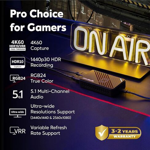 AVerMedia 4K HDMI Capture Card for Streaming, PS5, Xbox, Nintendo Switch, PC, USB 3.2 Game Capture Device for Twitch, OBS, YouTube, Discord, Low Latency Recording, GC553Pro Live Gamer Ultra S in Saudi Arabia