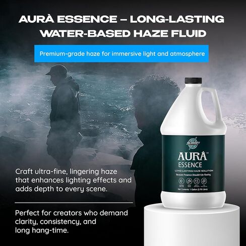 سائل الضباب ذو الأساس المائي من SurgeFX Aura Essence، سعة 1 جالون - عصير آلة الضباب الاحترافية لأشعة الإضاءة والليزر in Kuwait