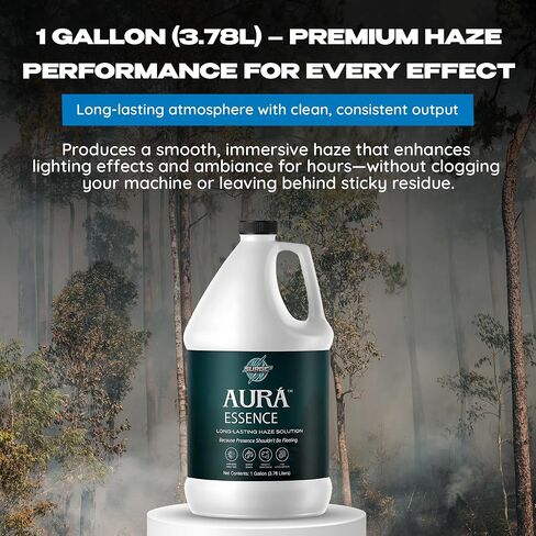 سائل الضباب ذو الأساس المائي من SurgeFX Aura Essence، سعة 1 جالون - عصير آلة الضباب الاحترافية لأشعة الإضاءة والليزر in Kuwait