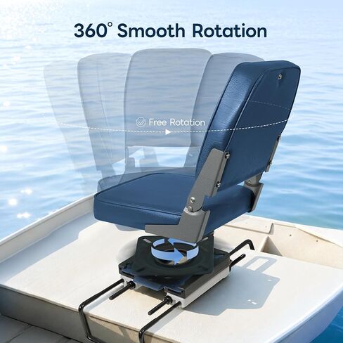 Marinexplore 2 حزمة المشبك على مقعد القارب يتصاعد مع قاعدة دوارة سريعة الإصدار لجون الصيد باس كاياك قارب Skiff، قابل للتعديل 7.5-18 بوصة in Saudi Arabia
