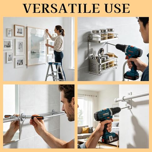 70PCS Self Drilling Drywall Anchors Kit - Heavy Duty Wall Anchors Holds 75LB, No Pre Drill Needed, Includes #8 Galvanized Screws for Hanging Shelves, TV, Picture Frames in Kuwait