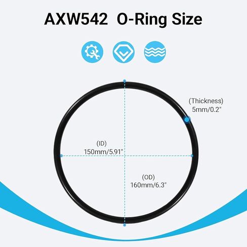 حلقة دائرية - حلقات دائرية بديلة للغطاء AXW542 لعلبة أوراق سلسلة Hayward W530 W560 (3 عبوات) in Kuwait