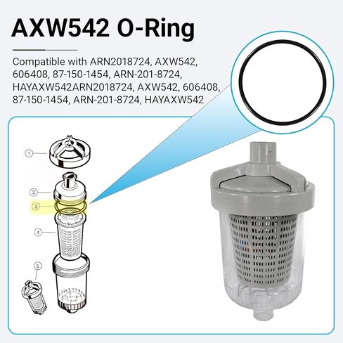 حلقة دائرية - حلقات دائرية بديلة للغطاء AXW542 لعلبة أوراق سلسلة Hayward W530 W560 (3 عبوات) in Kuwait