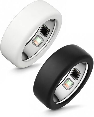 6 عبوات من حافظات السيليكون لـ Oura Ring 5، غطاء حلقة ناعمة مضادة للخدش، حماية خفيفة الوزن للاستخدام اليومي واللياقة البدنية، مقاس M (مقاس 10-13) أسود + أبيض + وردي + أحمر + أزرق + أخضر in Kuwait