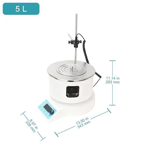 stonylab Smart Stir Water Bath, Magnetic Stirrer with LCD, Temp up to 220°C, 100-1500 RPM, for Laboratory Use, 3 L in Kuwait