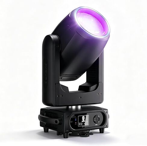 SHEHDS GalaxyJet 300W LED Moving Head Light, Prism Effect, Frost Andcolor Disceffects, 14-Slot GOBO Wheel, DMX512 for Party, KTV, School, Stage Show in Kuwait