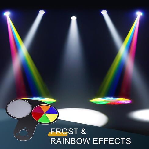 SHEHDS GalaxyJet 300W LED Moving Head Light, Prism Effect, Frost Andcolor Disceffects, 14-Slot GOBO Wheel, DMX512 for Party, KTV, School, Stage Show in Kuwait