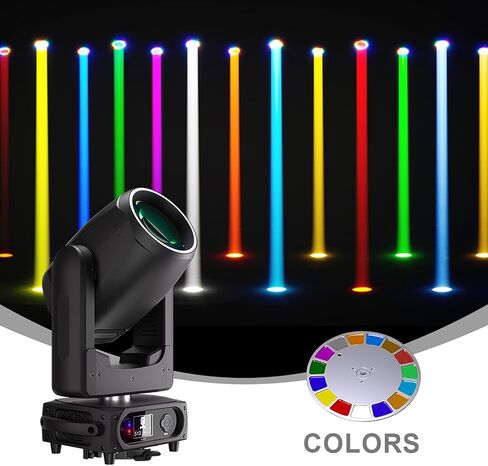 SHEHDS GalaxyJet 300W LED Moving Head Light, Prism Effect, Frost Andcolor Disceffects, 14-Slot GOBO Wheel, DMX512 for Party, KTV, School, Stage Show in Kuwait
